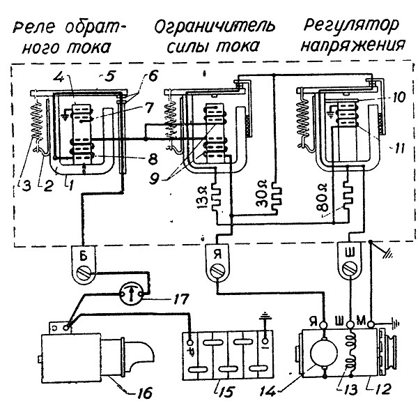 Подключение реле рр24 г2 схема подключения Регулировка напряжения - ГАЗ 69A, 2,4 л, 1967 года электроника DRIVE2