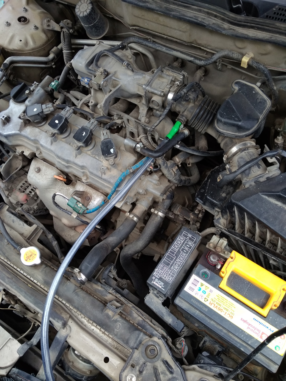 Чистка двигателя водородом — Nissan Almera II (N16), 1,5 л., 2005 года ...