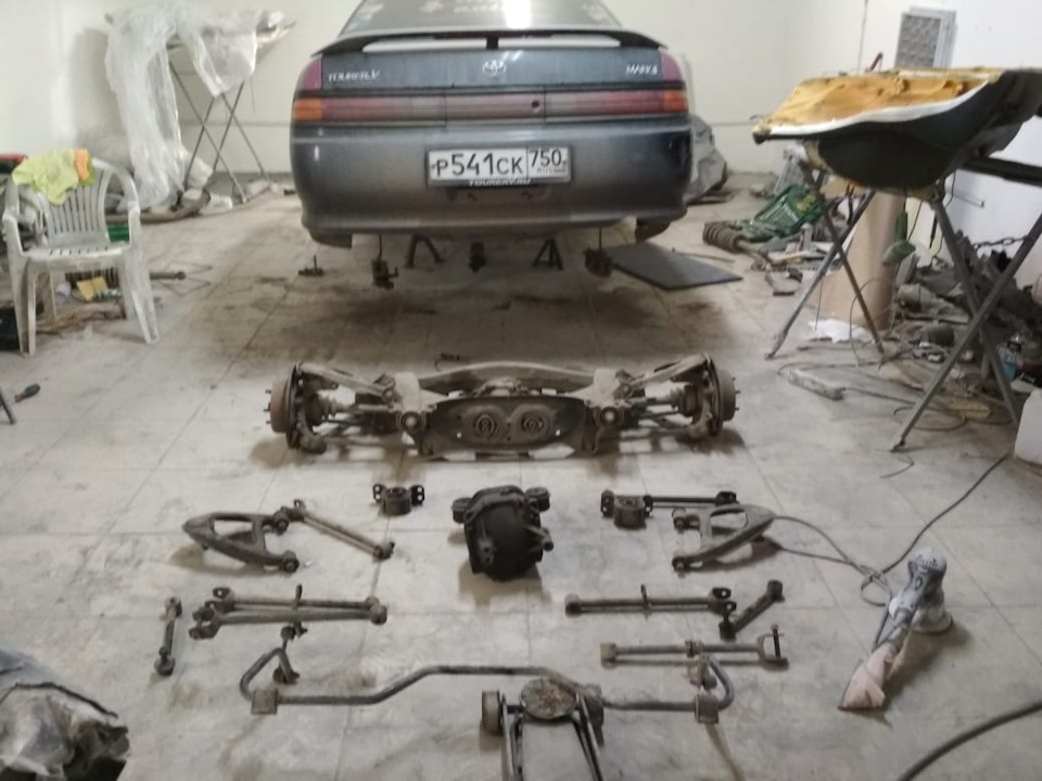 Подвеска часть 2 — Toyota Mark II (90), 2,5 л, 1995 года | плановое ТО ...