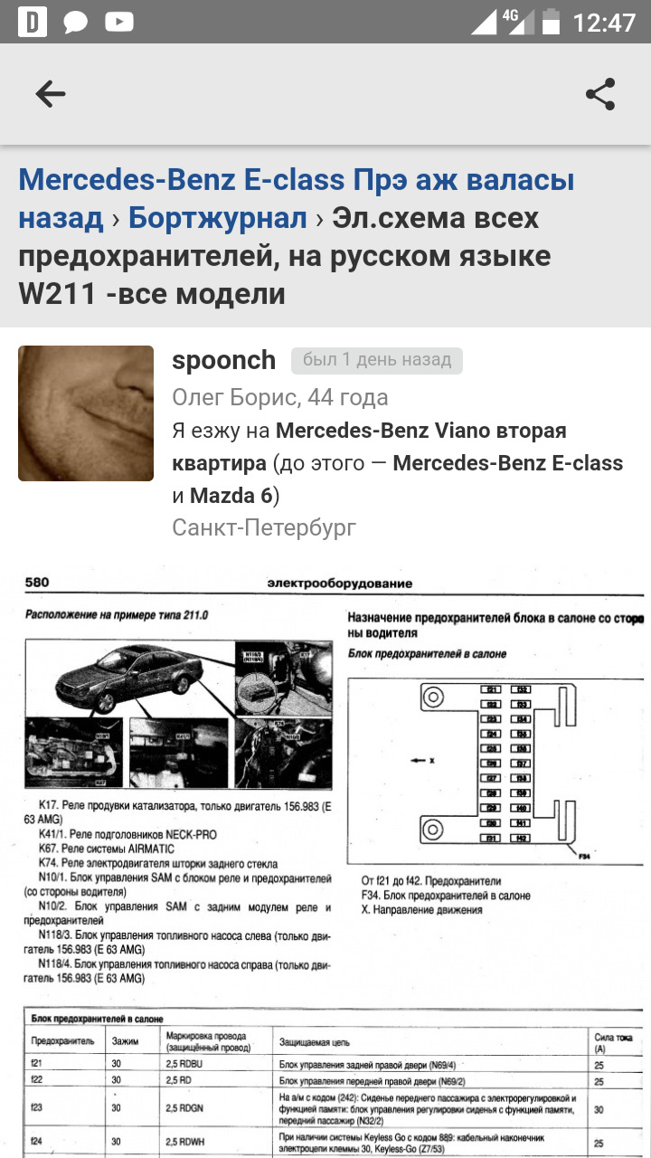 Схема предохранителей мерседес 211 W211 схема предохранителей - DRIVE2