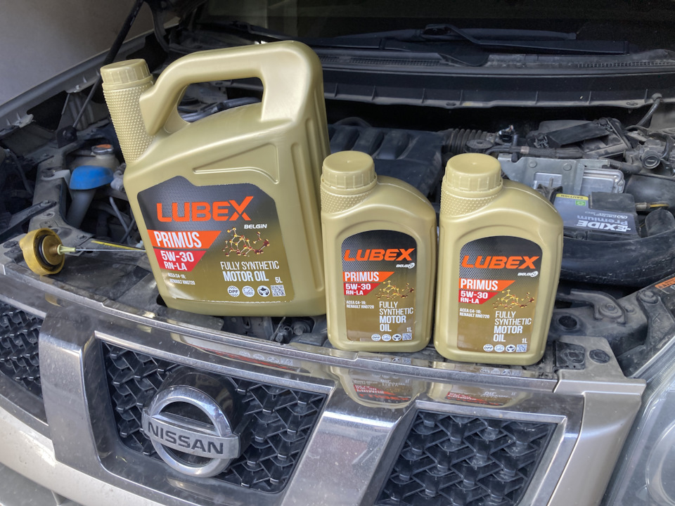Новое масло для двигателя LUBEX PRIMUS RN-LA 5W-30 — Nissan X-Trail II ...