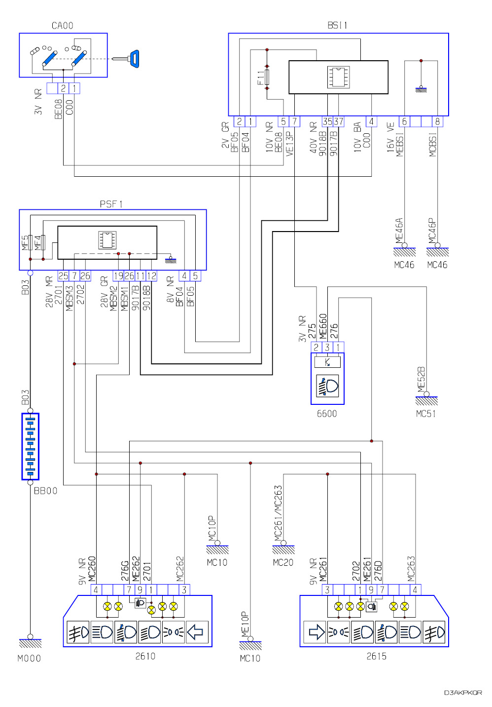 Электросхемы Пежо 307 рест. — Peugeot 307, 2 л, 2006 года | электроника ...