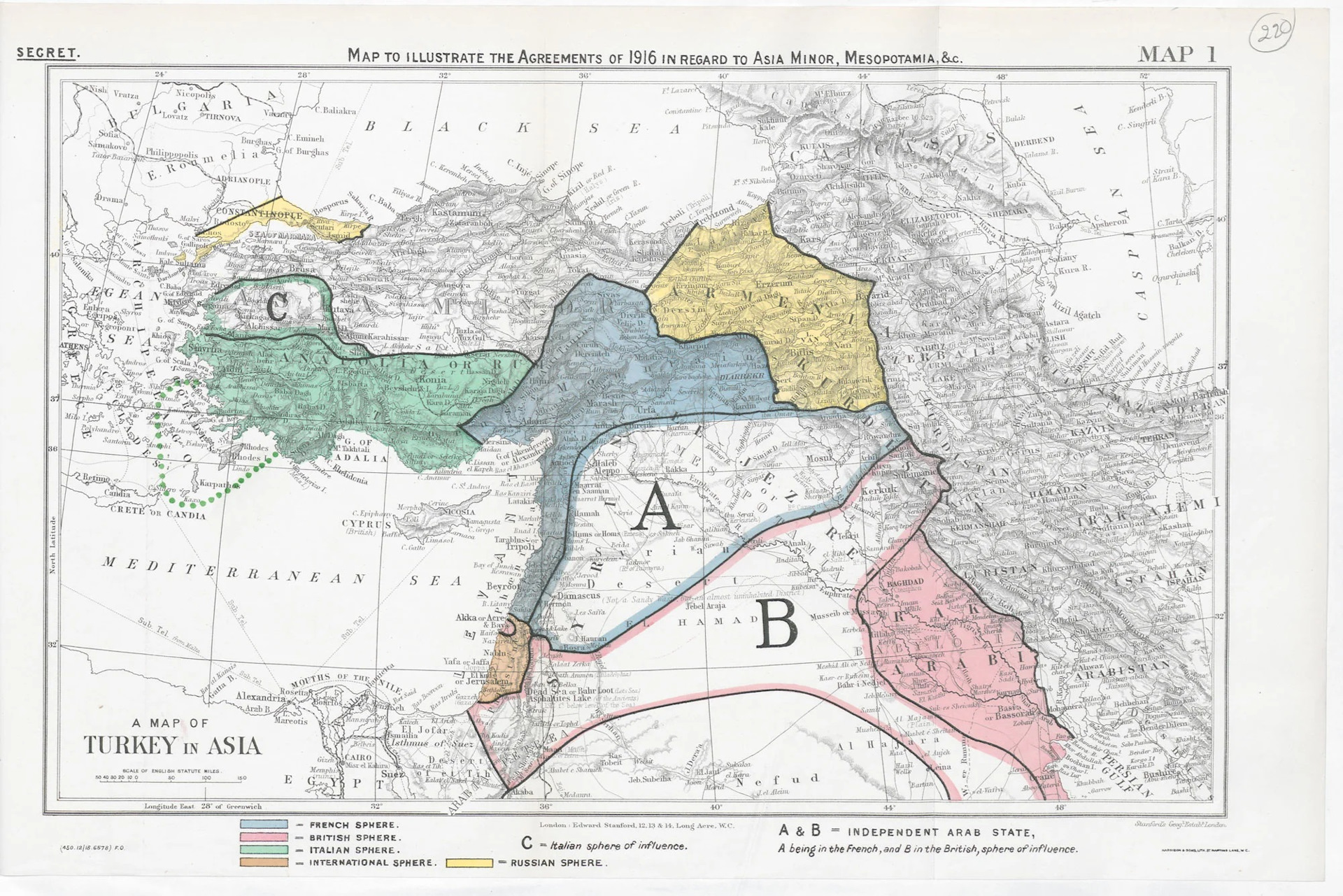 Первая мировая война турция карта