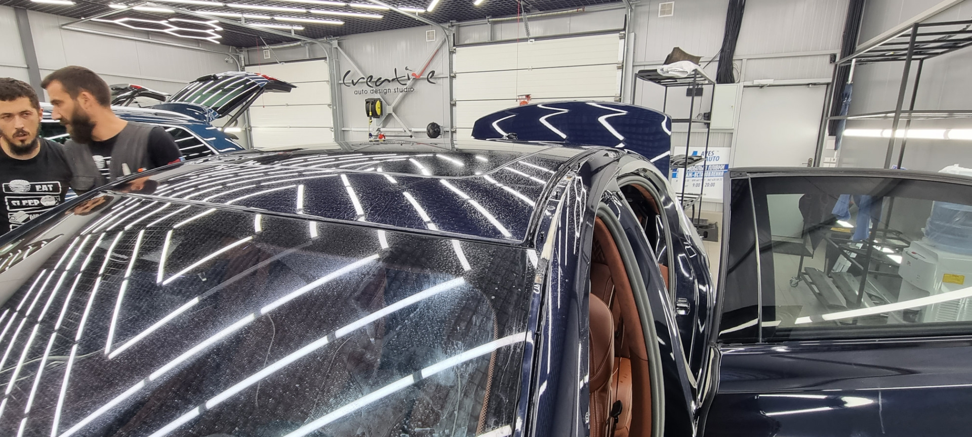 Поклейка всей машины в полиуретанновую плёнку плюс керамика — BMW 7 ...