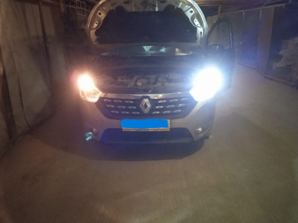 Про лампы, ДХО + ближний свет — Renault Dokker, 1,5 л, 2019 года ...
