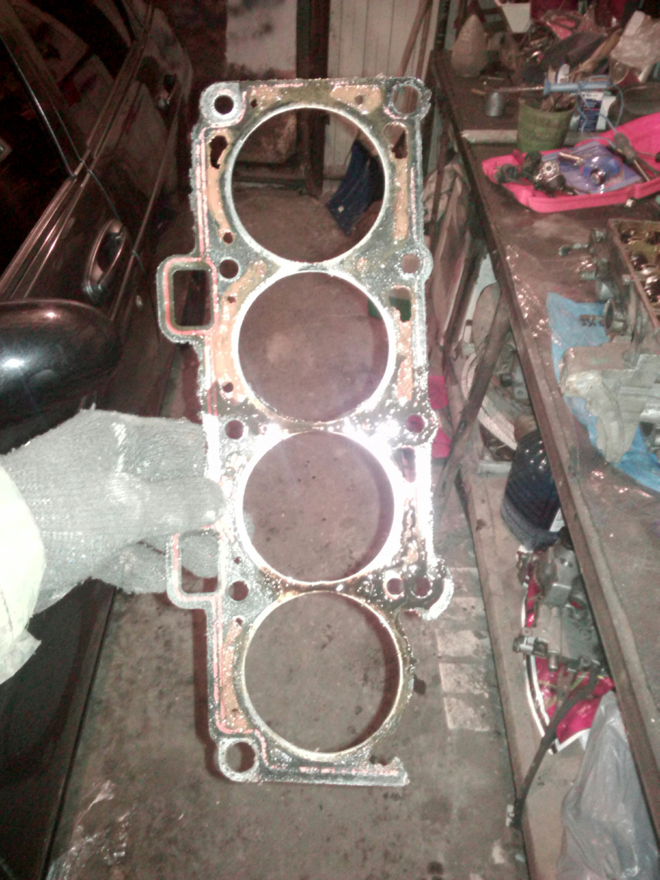 Прогорела прокладка гбц + замена грм и помпы на 210 тыс — Lada 21124, 1 ...