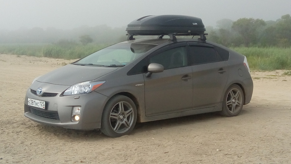 Багажник "Капсула" на крышу — Toyota Prius (30), 1,8 л, 2011 года ...