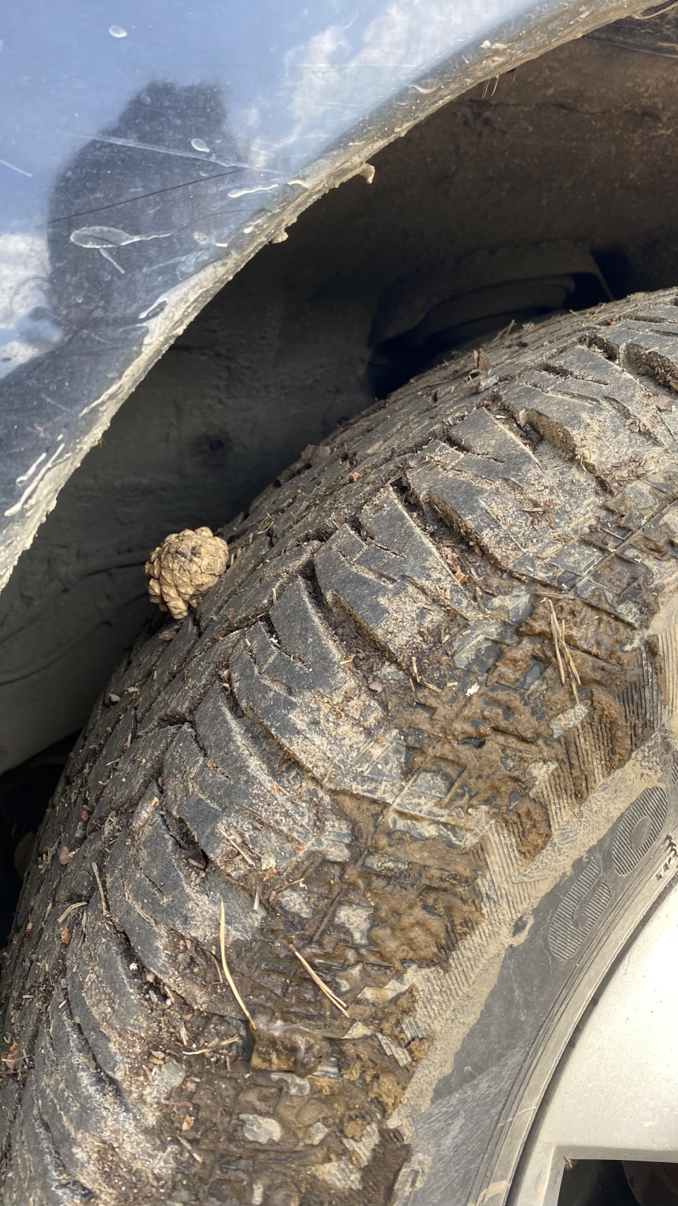 Шишка на колесе — Mitsubishi Pajero (4G), 3,2 л., 2007 года | прикол ...