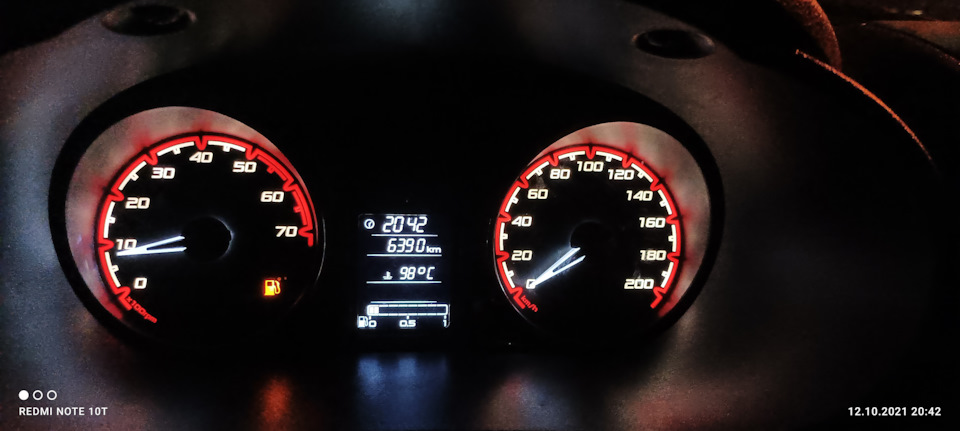 №13 Накладка комбинации приборов от Carscale — Lada Гранта Лифтбек (2G ...