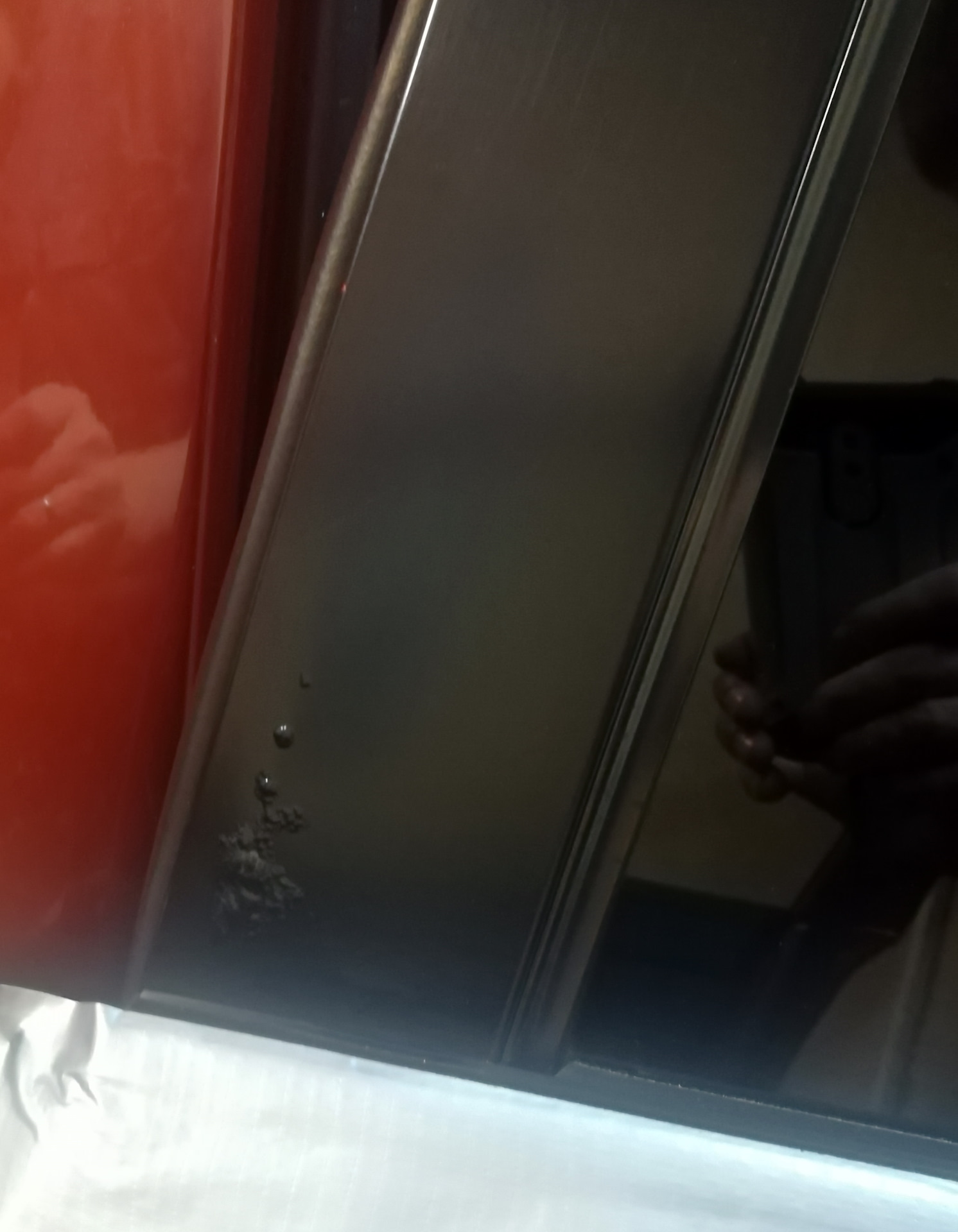 Удаление коррозии с задней двери — Mazda 3 (1G) BK, 2 л, 2005 года ...