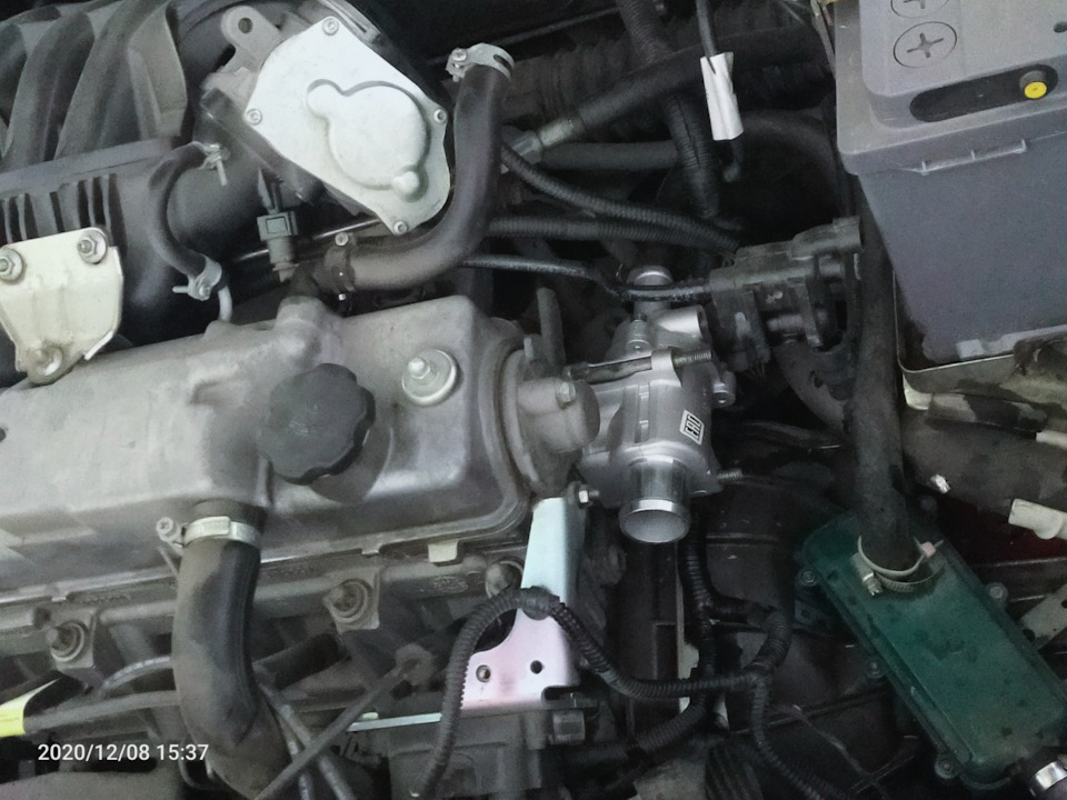 Granta замена термостата на 92 градуса . — Lada Гранта (1G), 1,6 л ...