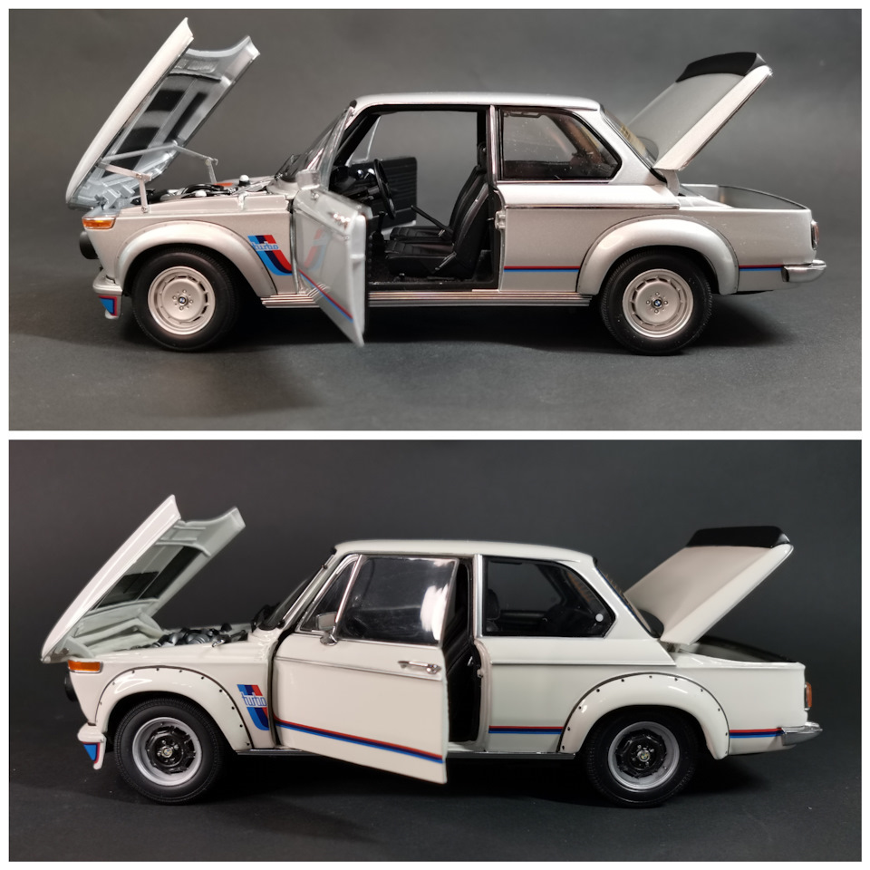 BMW 2002 Turbo E20 1973 №70502 AutoArt vs Kyosho BMW 2002 Turbo E20 1973  №08542 — DRIVE2