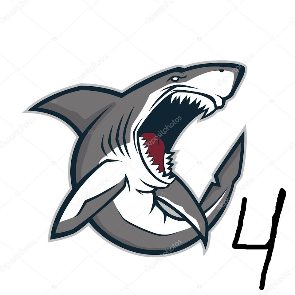Прикольная акула логотип