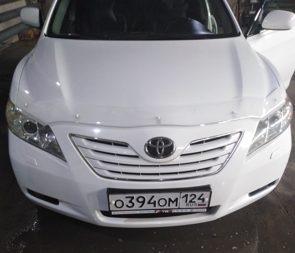 Мухобойка на капот — Toyota Camry (XV40), 2,4 л, 2008 года | аксессуары |  DRIVE2