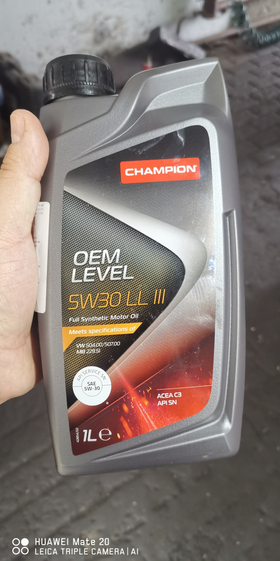 Снова замена масла Champion OEM LEVEL 5W30 LL III — Volkswagen Passat ...