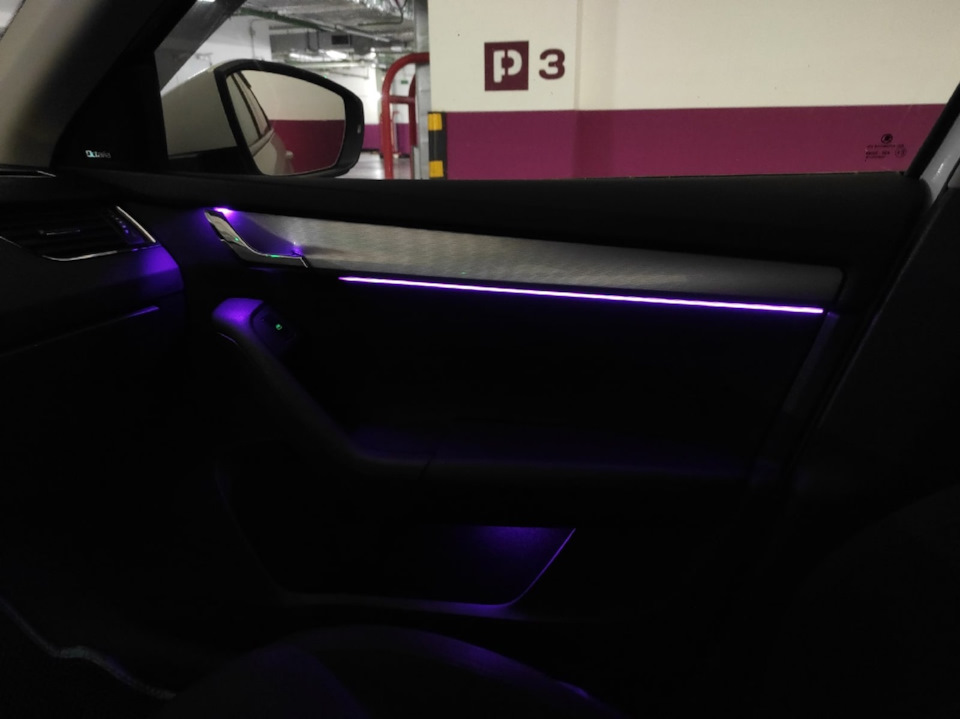 Установил контурную подсветку салона rgb с Aliexpress — Skoda Octavia ...