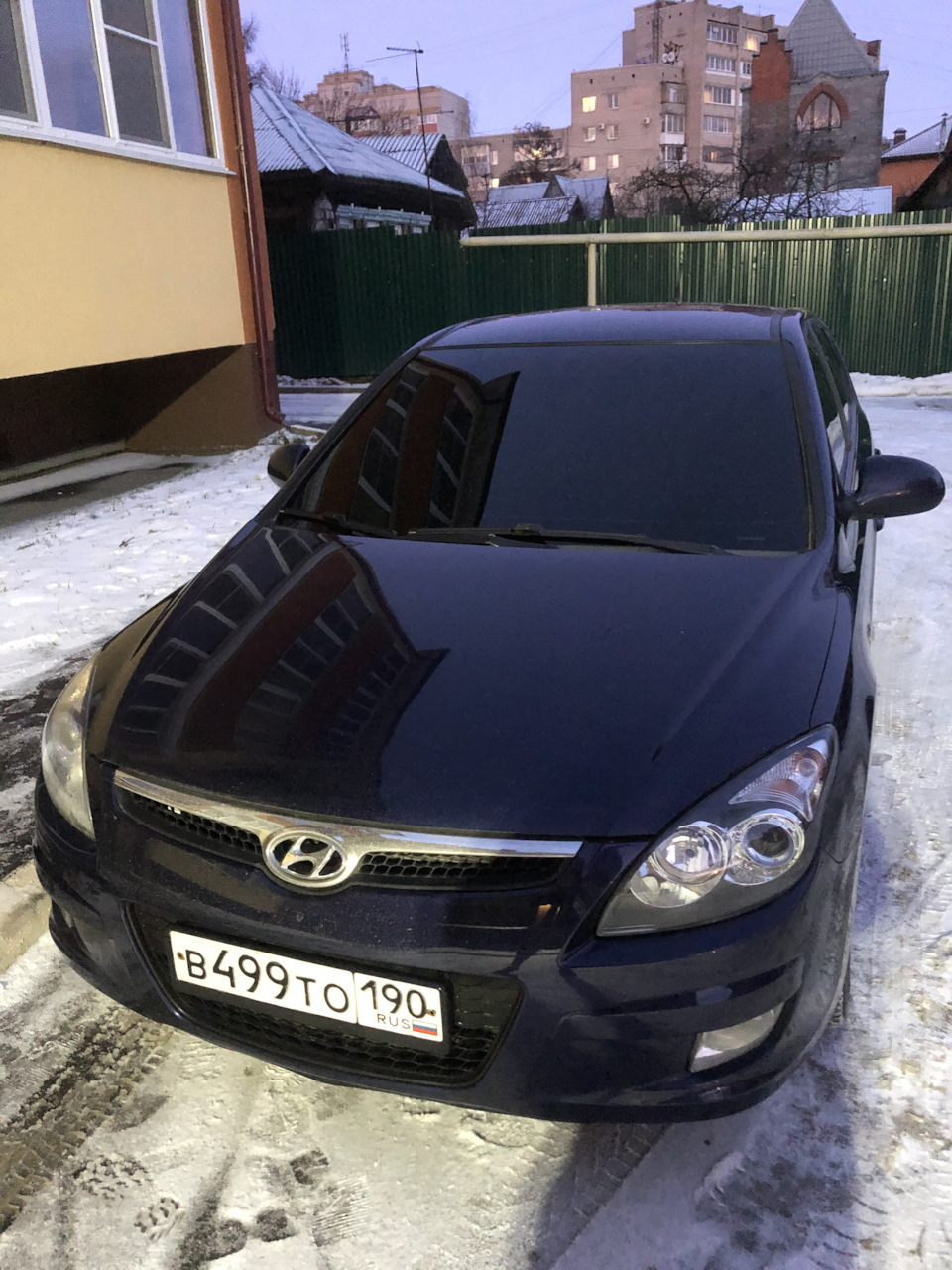 Резиновая губа на передний бампер — Hyundai i30 (1G), 1,6 л, 2010 года ...