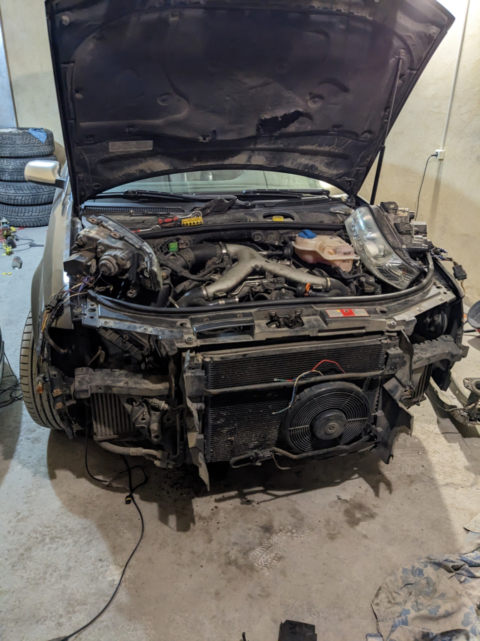 Замена корпуса термостата без снятия ГРМ — Audi A6 (C5), 2,7 л, 2002 ...