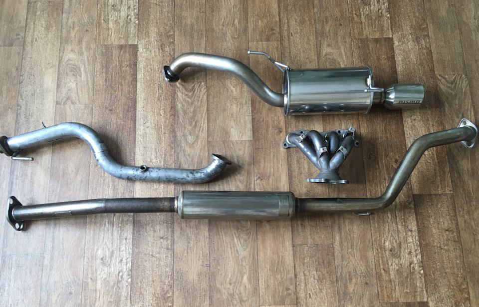 Поиграем на 2ух дюймовой трубе 🎷 — Nissan Micra (K12), 1,2 л, 2005 года ...