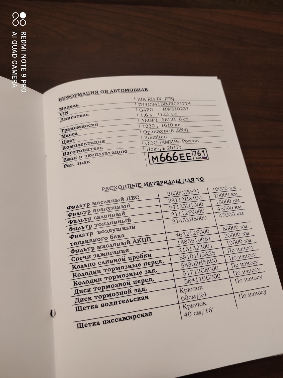 Наши руки не для скуки. Персональная сервисная книжка. — KIA Rio (4G ...