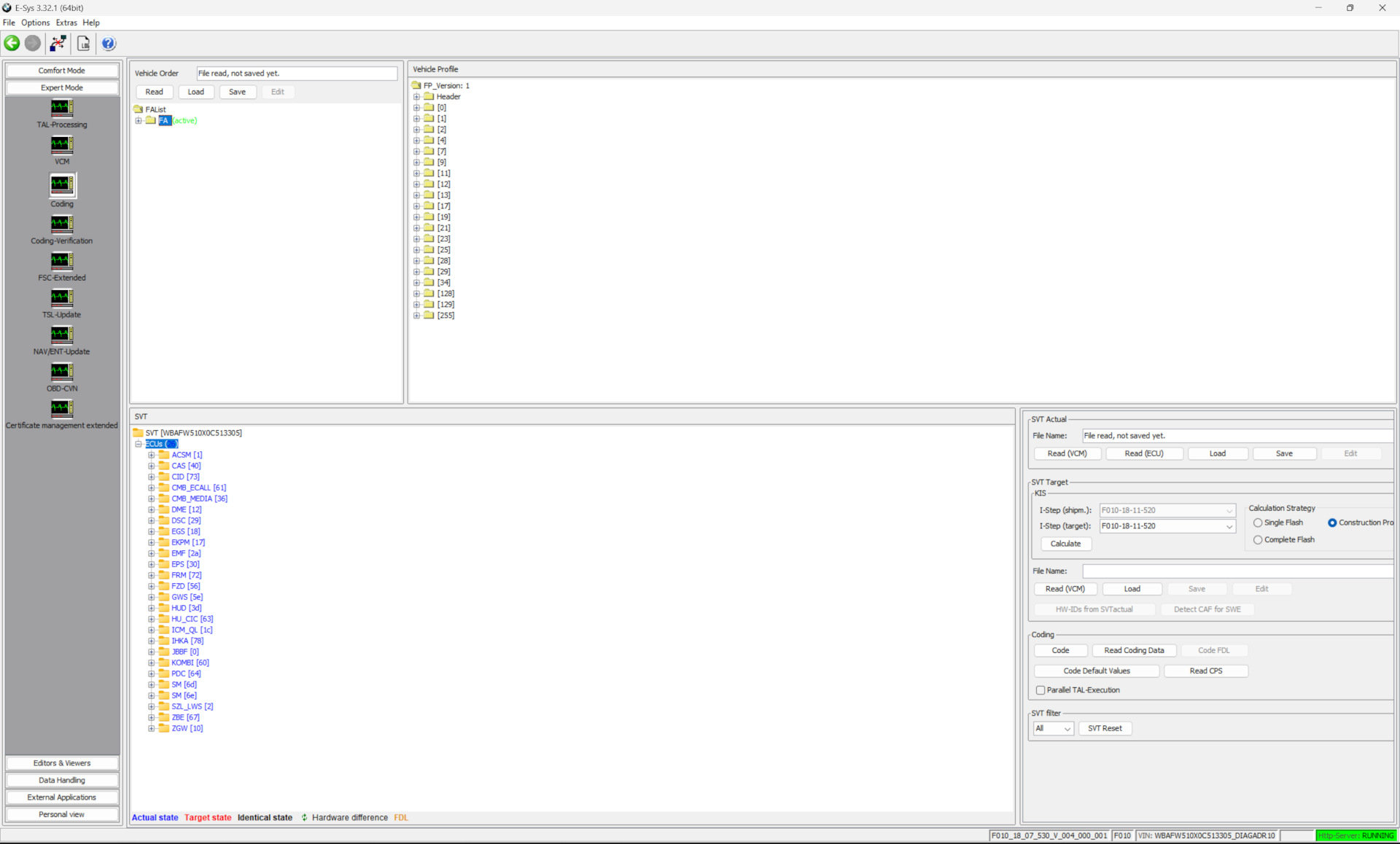 Комплектация добавлена, нажимаем Code — BMW 5 series (F10)