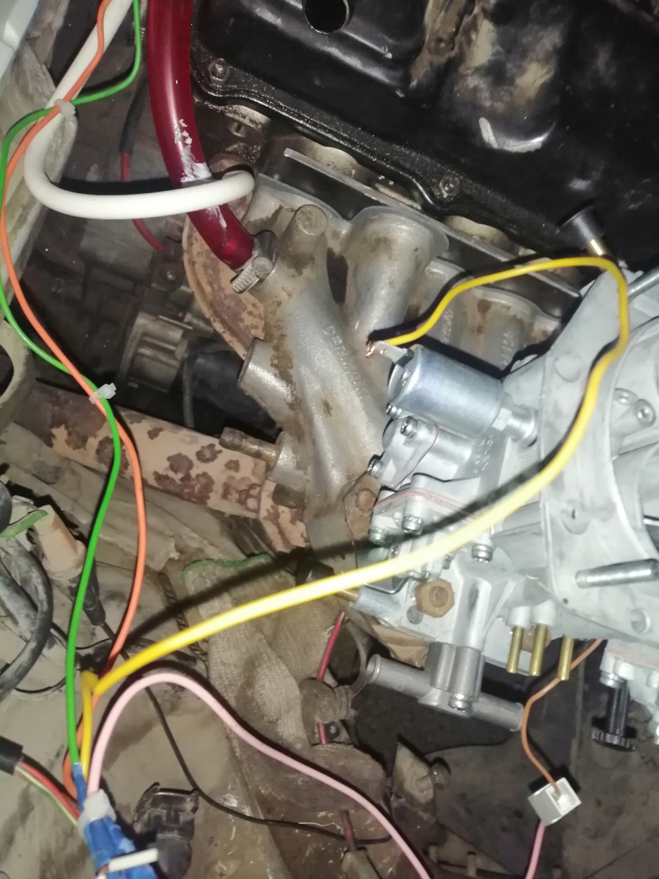 Установил карбюратор 21073 дааз с нивы — Audi 80 (B3), 1,8 л, 1988 года ...
