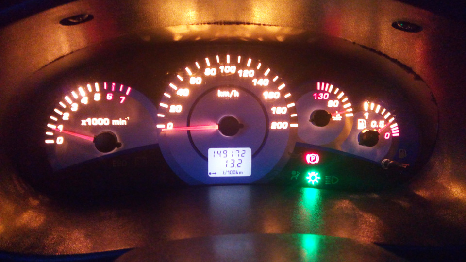 Пробег. — Lada Калина Универсал (1G)