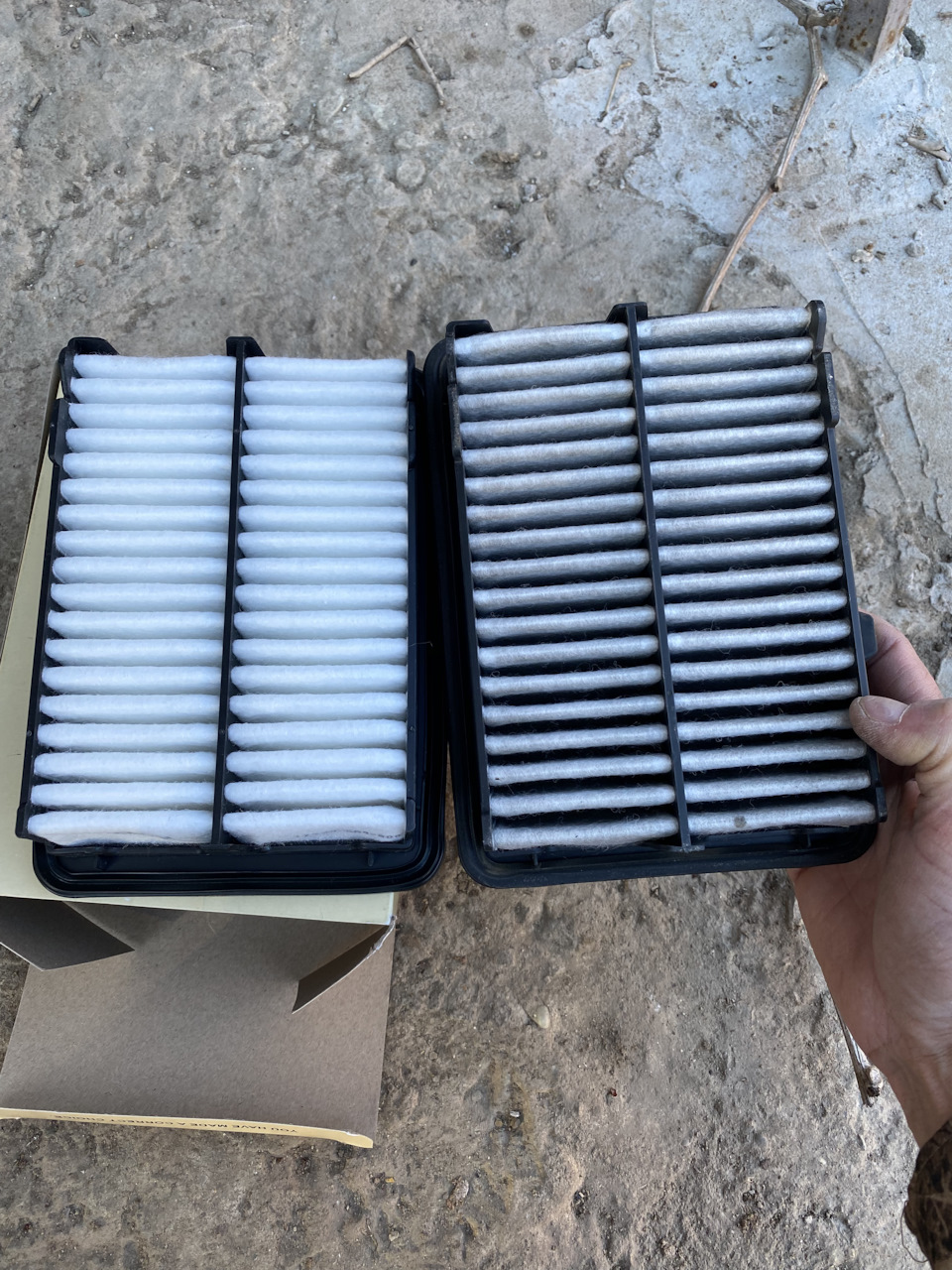 Новый/старый воздушный фильтр! — Honda Fit (3G)