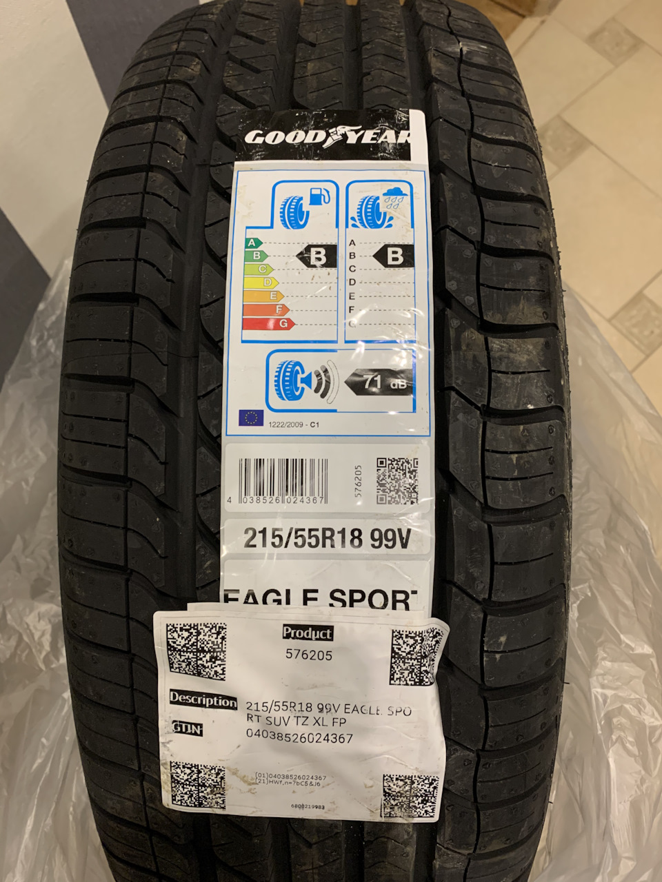 Летняя шина Goodyear Eagle Sport TZ — Geely Coolray, 1,5 л, 2020 года |  шины | DRIVE2