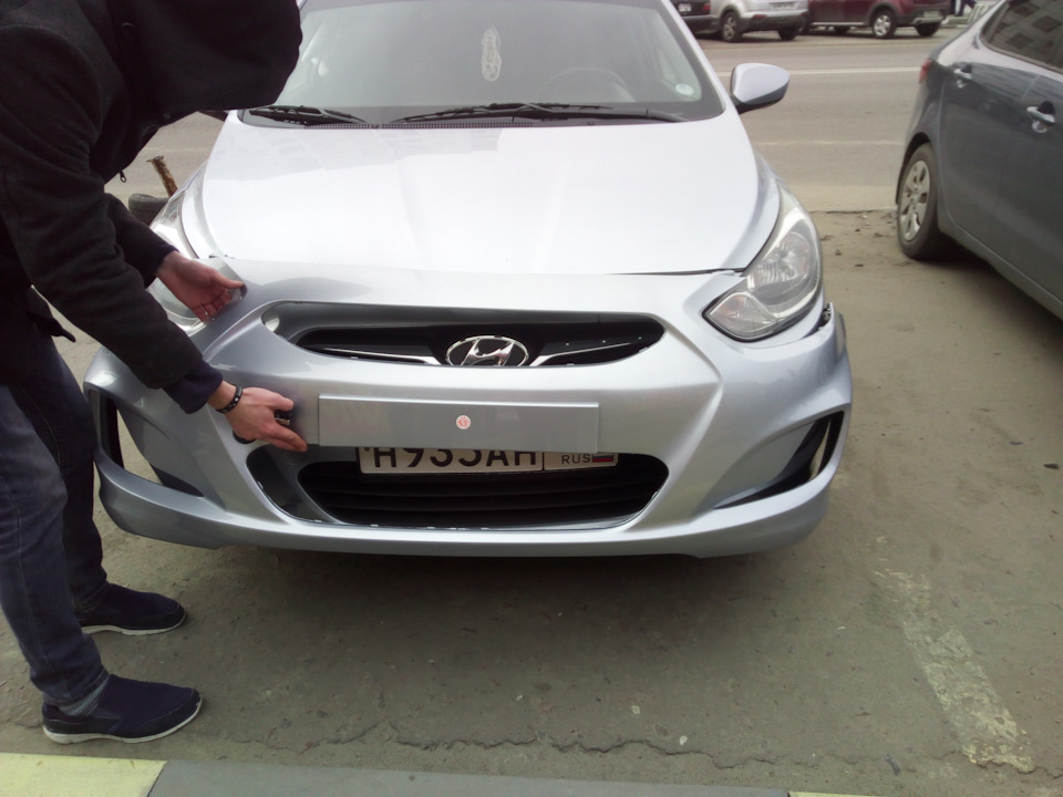 New! Бампер в цвет на Hyundai Solaris — Автолюбитель на DRIVE2