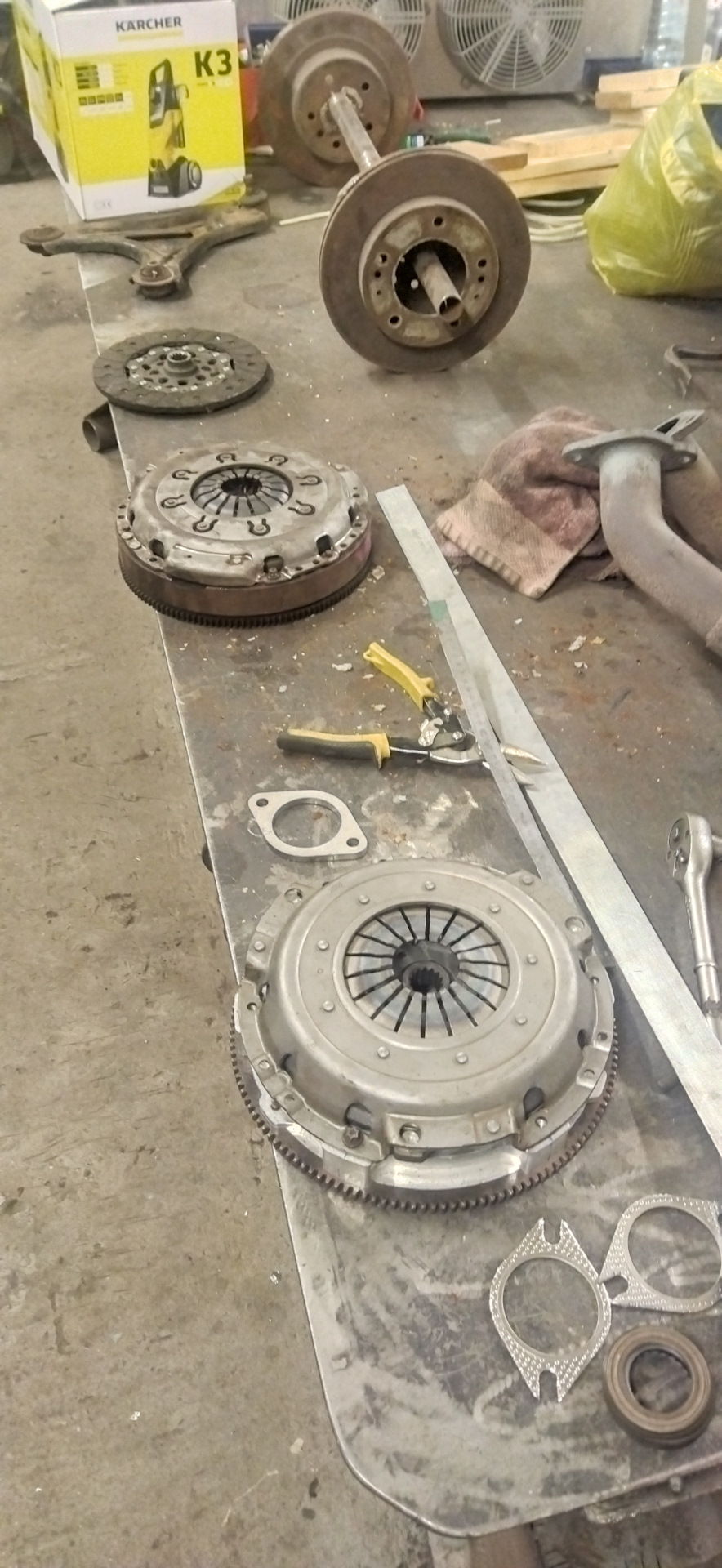 Старая и новая сцепа — Opel Omega B