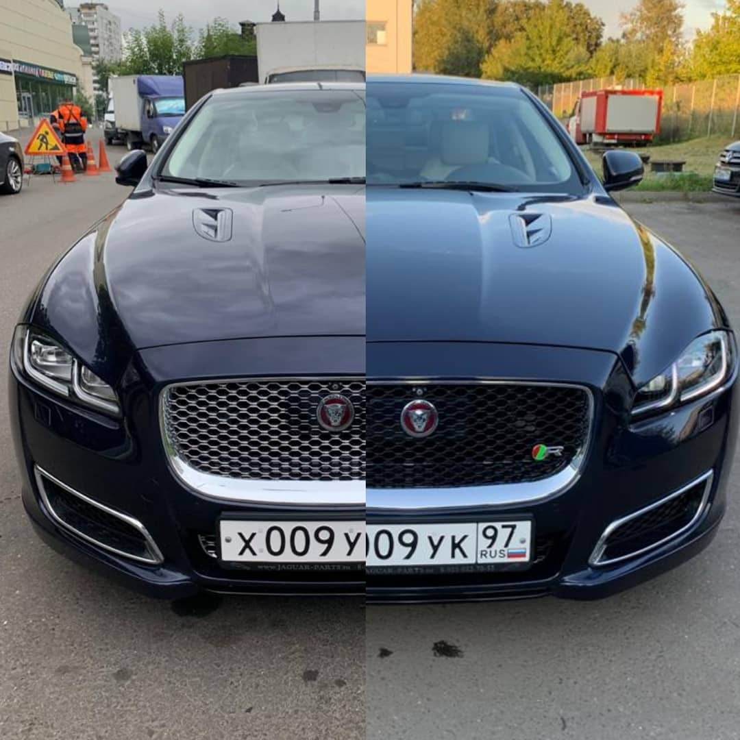 Jaguar XJ синий