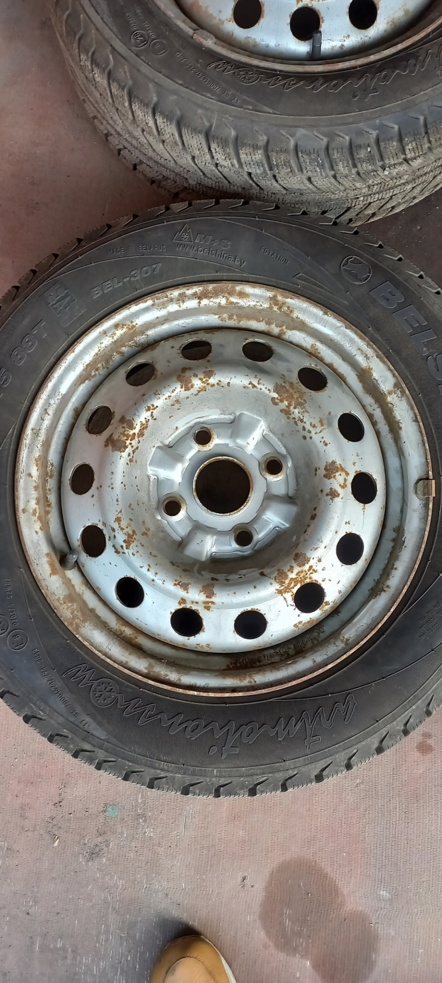 Покраска дисков молотковой краской — Chevrolet Lacetti SW, 1,8 л, 2005 ...