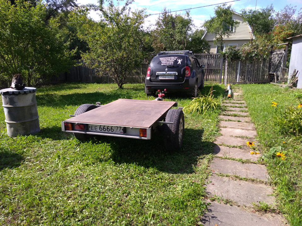 Прицеп МЗСА снял борта — 2 часть. — Renault Duster (1G), 1,6 л., 2013 ...