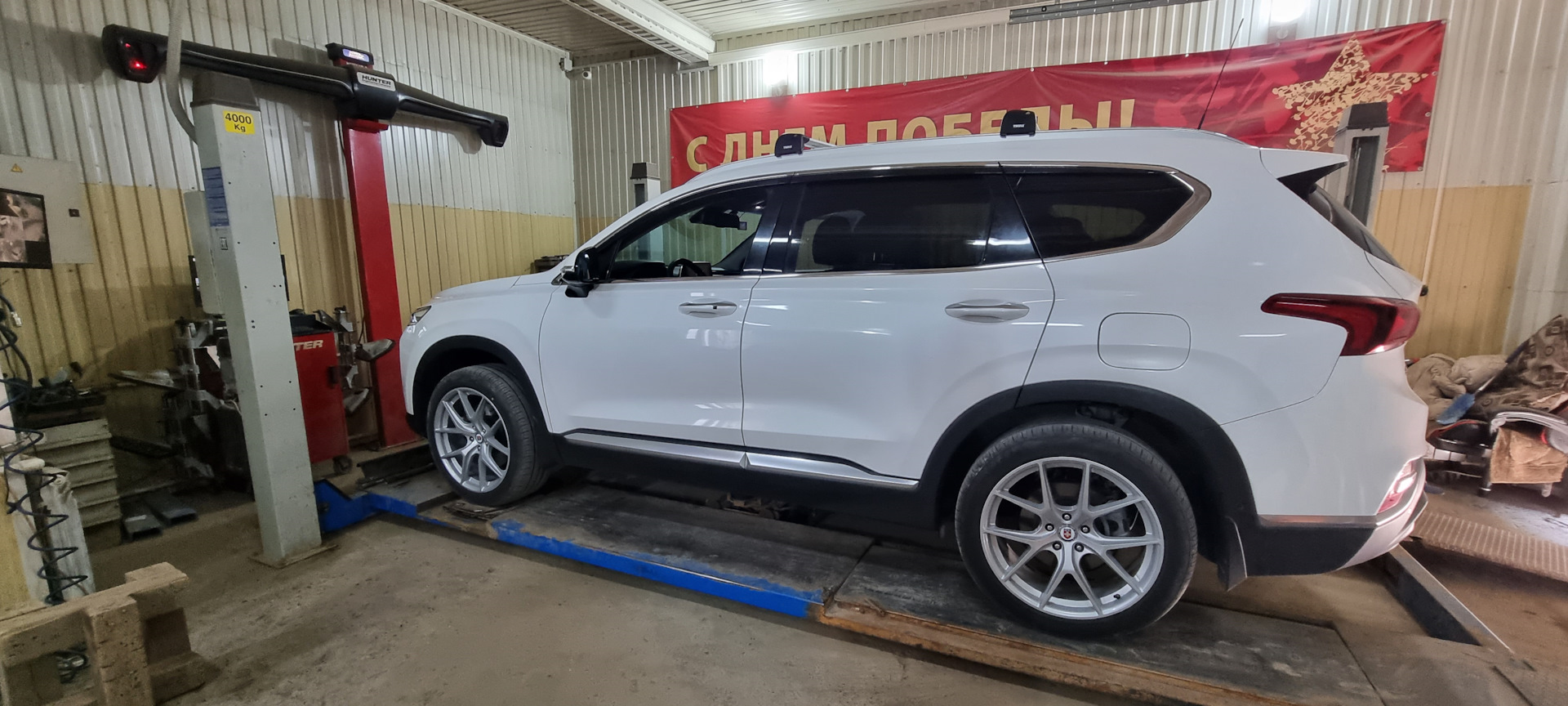 Развал по плану (после замены амортизаторов и пружин) — Hyundai Santa ...