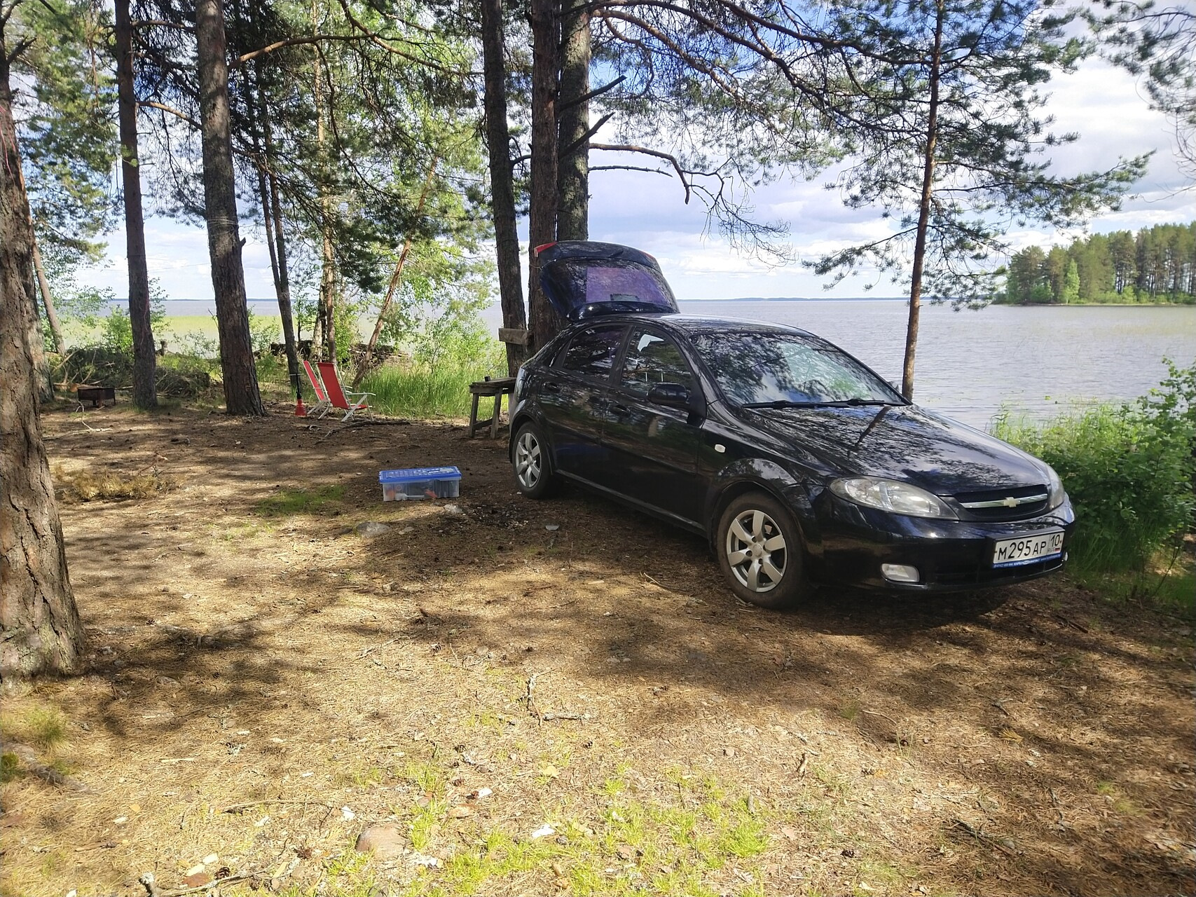 Лач-палатка, удобно спим в машине на природе — Chevrolet Lacetti 5D, 1,6 л,  2008 года | путешествие | DRIVE2