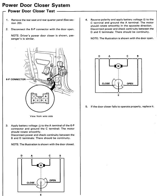 Схема подключения доводчиков дверей Honda Legend — Honda Legend (KA9 ...