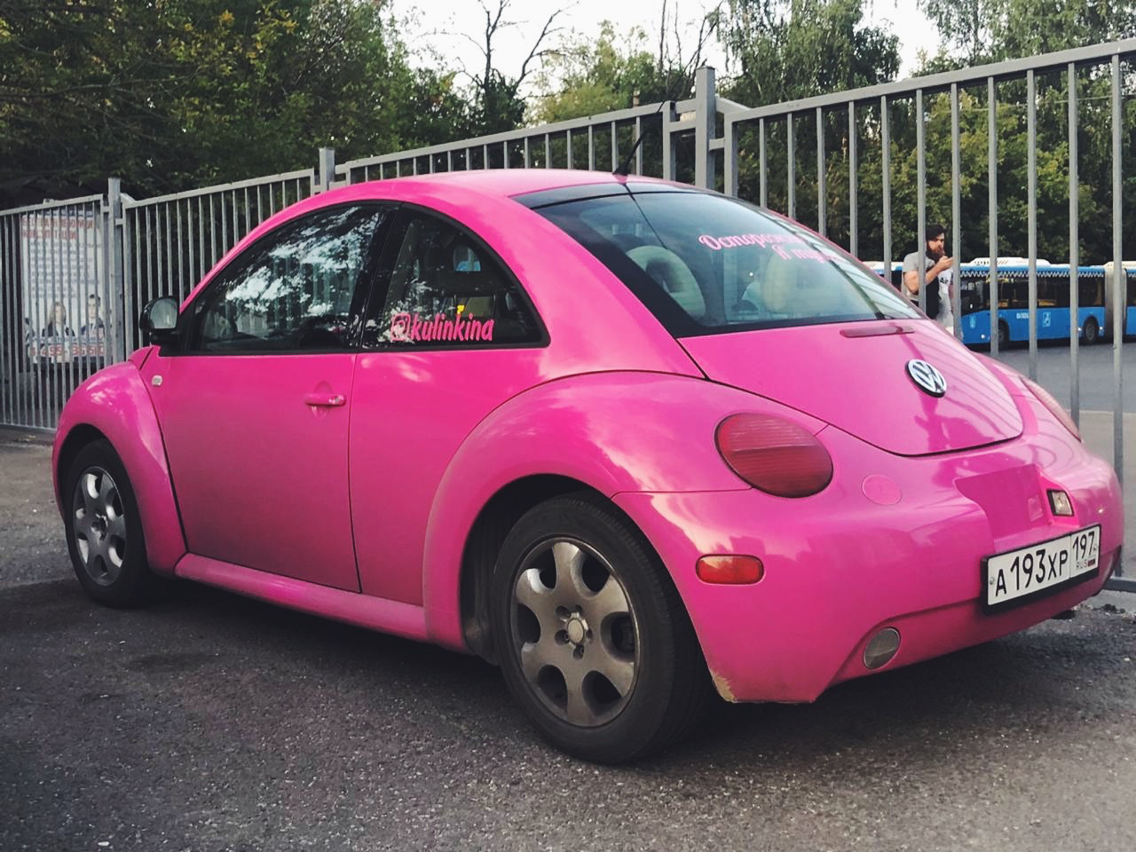 Pink Volkswagen Beetle