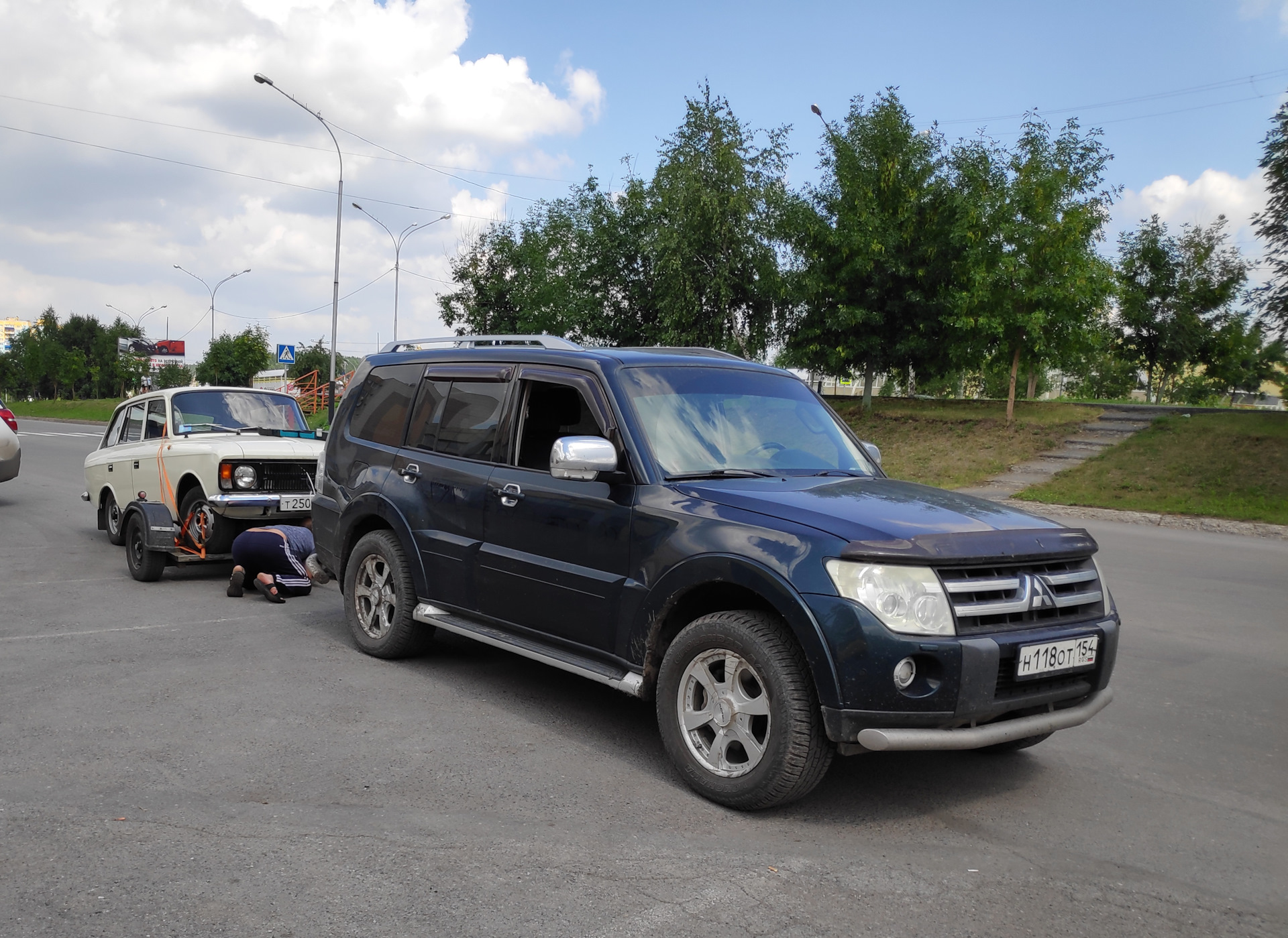 Автопоезд Прокопьевск-Новосибирск — Mitsubishi Pajero (4G), 3,2 л, 2007  года | путешествие | DRIVE2