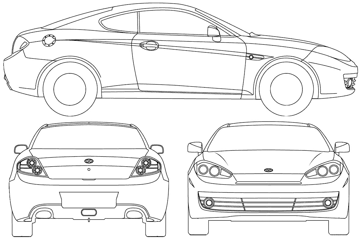 Чертеж хендай. Чертеж машины Hyundai Elantra. Машина спереди чертеж. Хендай Элантра чертеж. Габариты Хендай купе 2008.