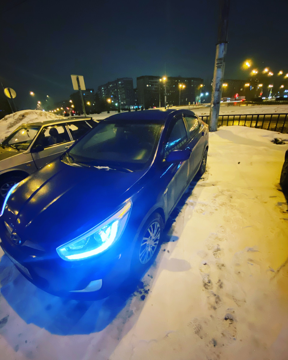 Фары солярис — Hyundai Solaris (1G), 1,6 л, 2014 года | тюнинг | DRIVE2