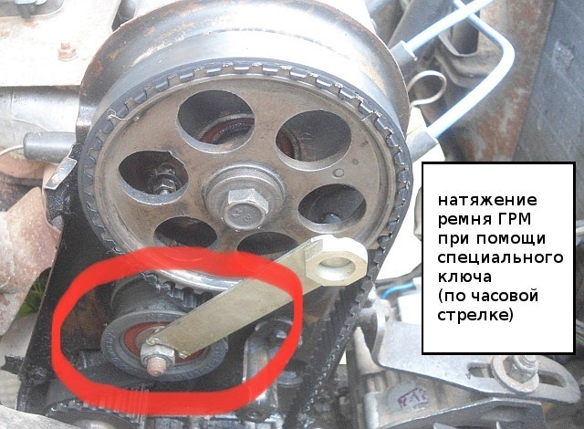 Правильная установка ролика грм на 8кл ВАЗ. — Lada 2115, 1,5 л, 2004 ...