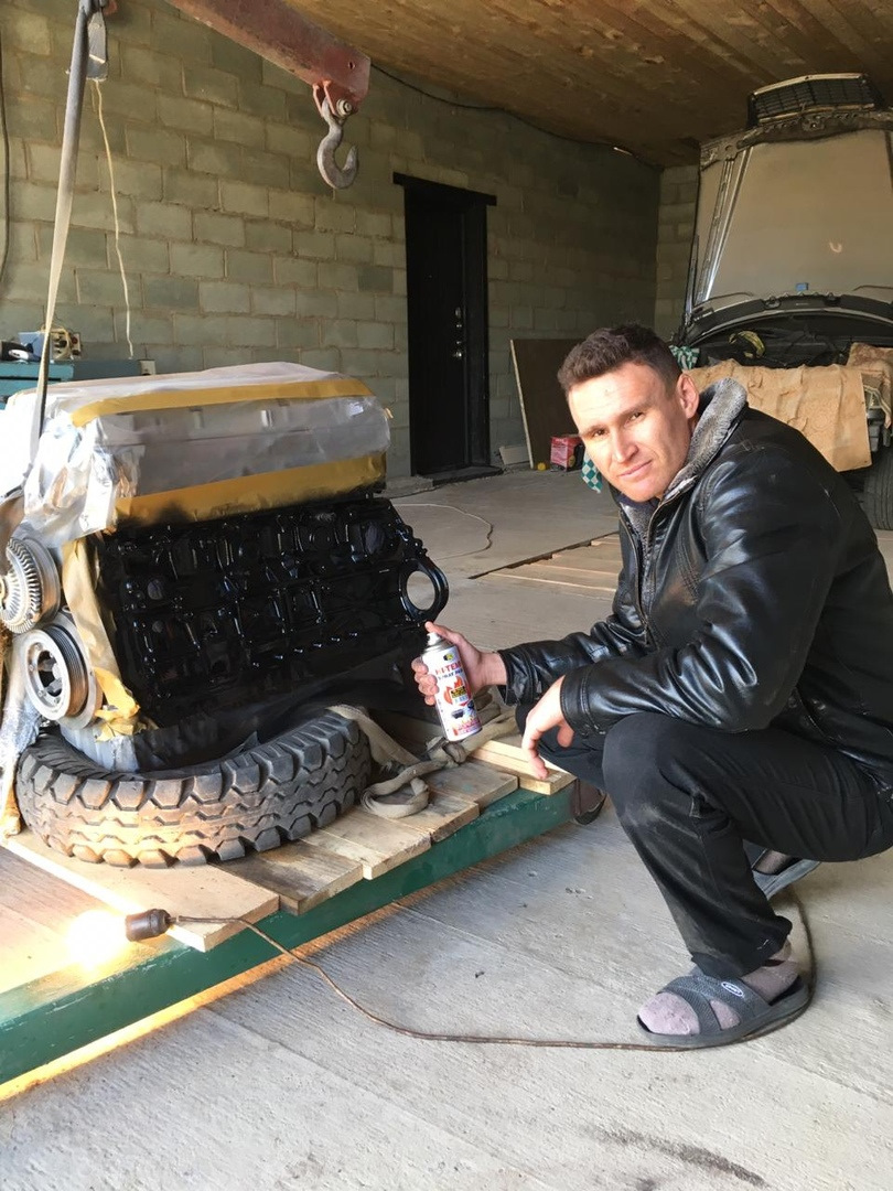 Покраска блока двигателя — Mercedes-Benz E-Class (W124), 2,8 л, 1993 ...