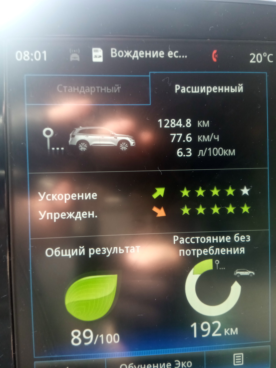 расход — Renault Koleos (2G)