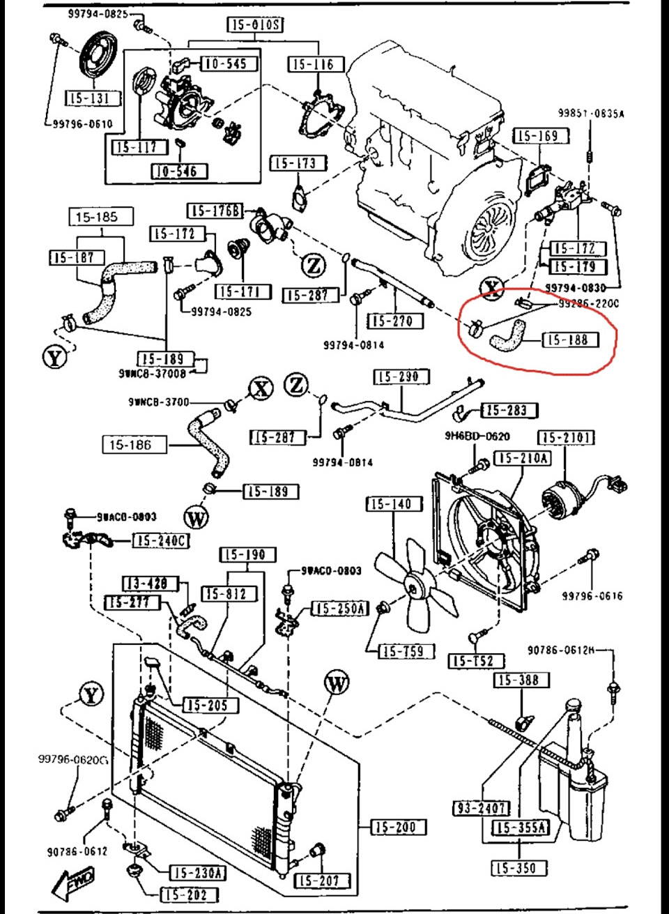 Замена патрубка под трамблером 626ge. Артикул. — Mazda 626 IV (GE), 1,8 ...