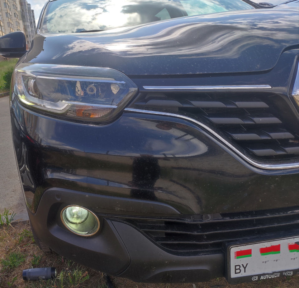 Установка диодных ламп в противотуманки. Устранение их мерцания ...