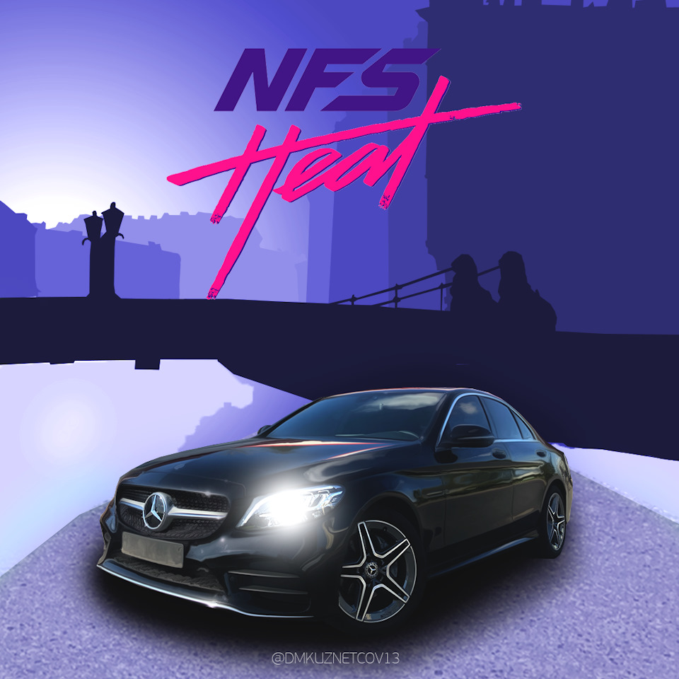 7. Арты: GTA, NFS, Fast&Furious — Mercedes-Benz C-class (W205), 1,6 л, 2018  года | фотография | DRIVE2