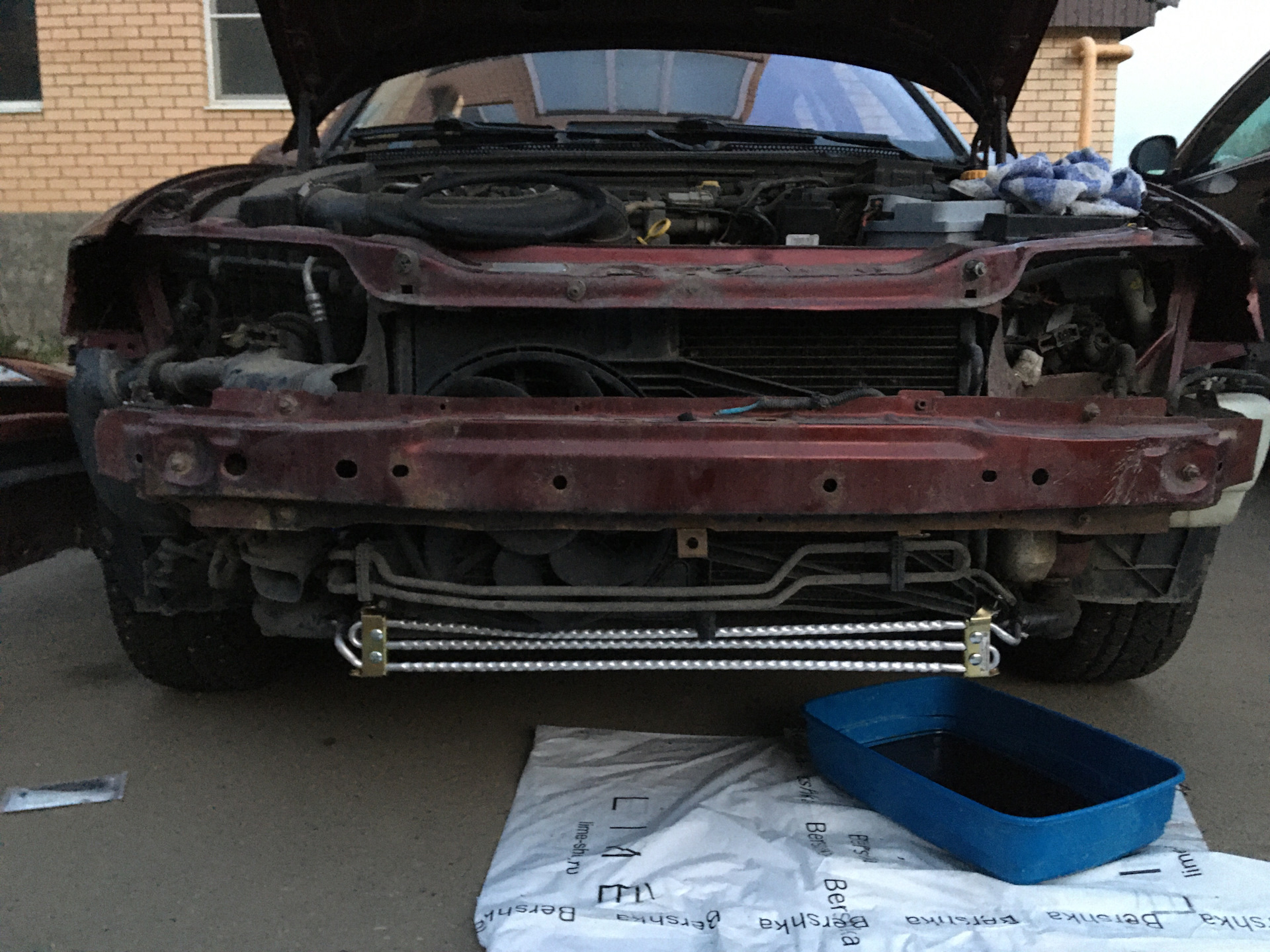 Установка доп радиатора Опель вектра Б акппAF22 — Opel Vectra B, 2,2 л ...