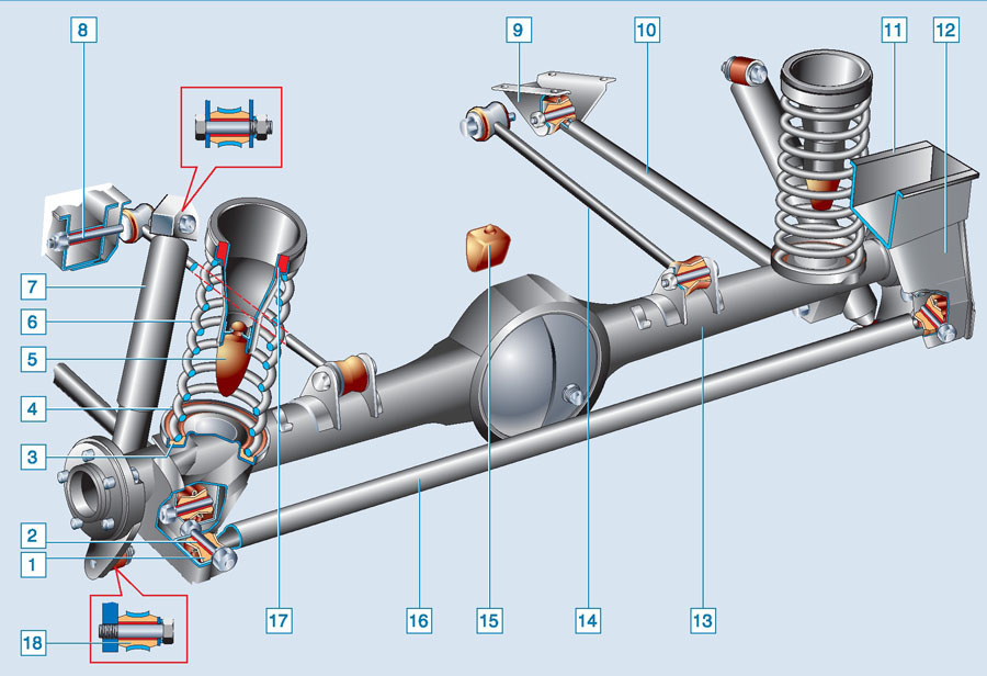 Задняя подвеска 2123 схема
