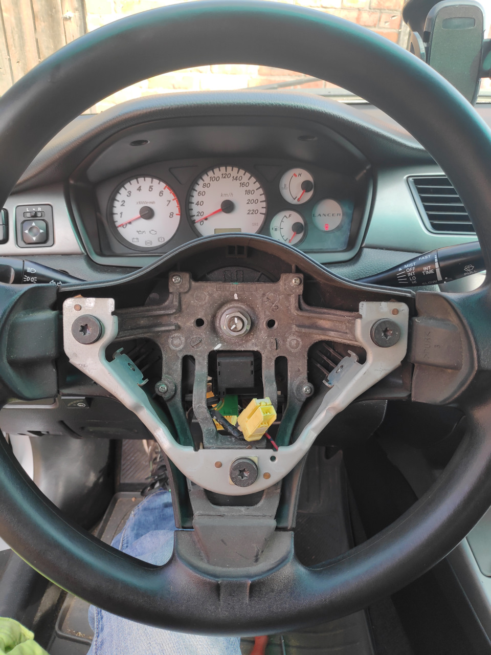 Пайка шлейфа подушки в руле. — Mitsubishi Lancer IX, 1,6 л, 2007 года ...